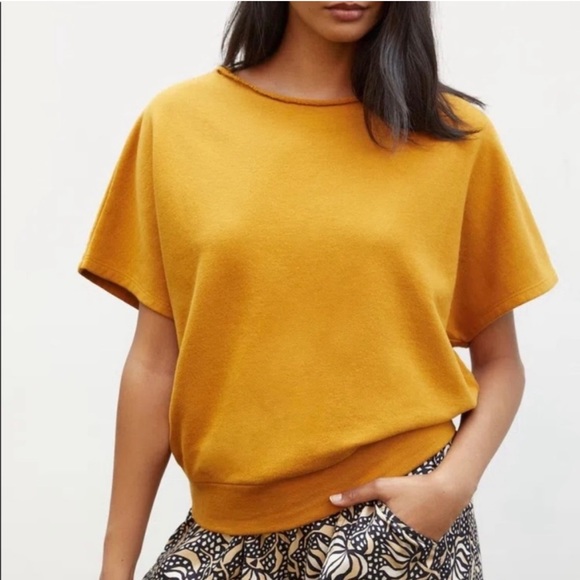 Anthropologie Tie Back Sweatshirt Tee - Picture 2 of 7